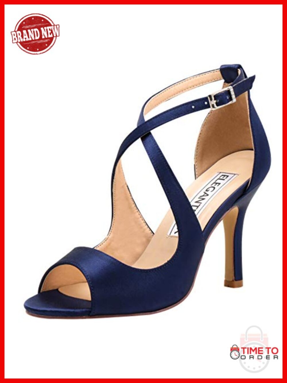 Satin Peep Toe Strappy Heels Wedding Dress Sandals